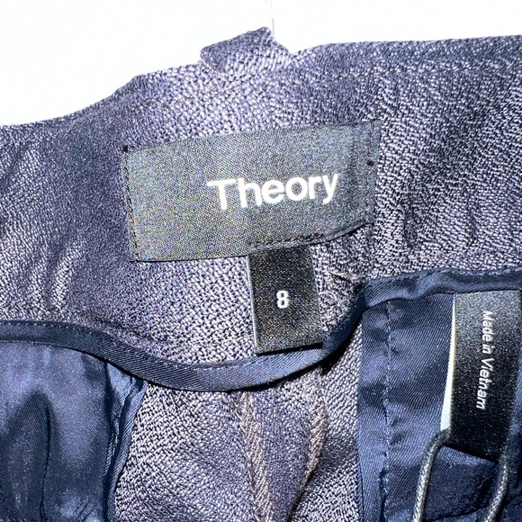 THEORY Izelle P wool pants, size 8, Navy Gray color, NWT - Picture 6 of 8